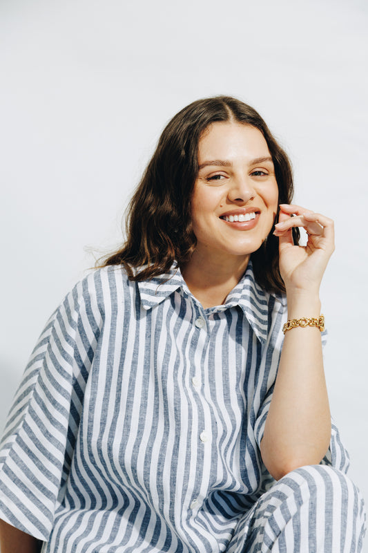 LINEN Nautical Stripe - Co-Ord Set