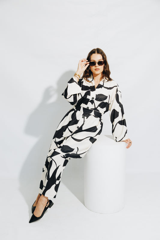 Black Leaf - Kimono&Trouse