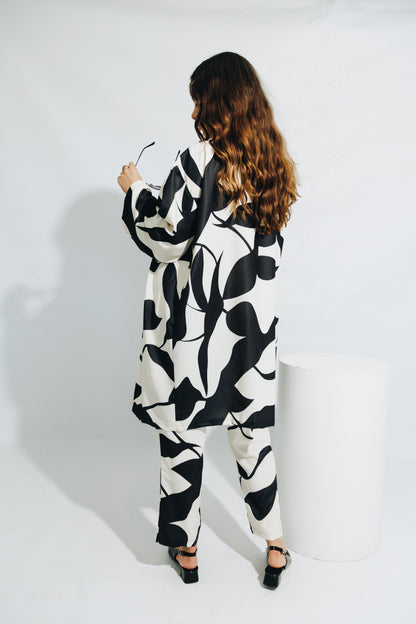Black Leaf - Kimono&Trouse