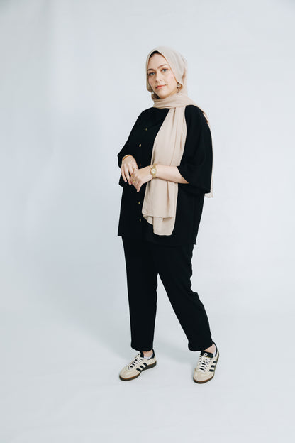 Black Airflow Co-Ord Set