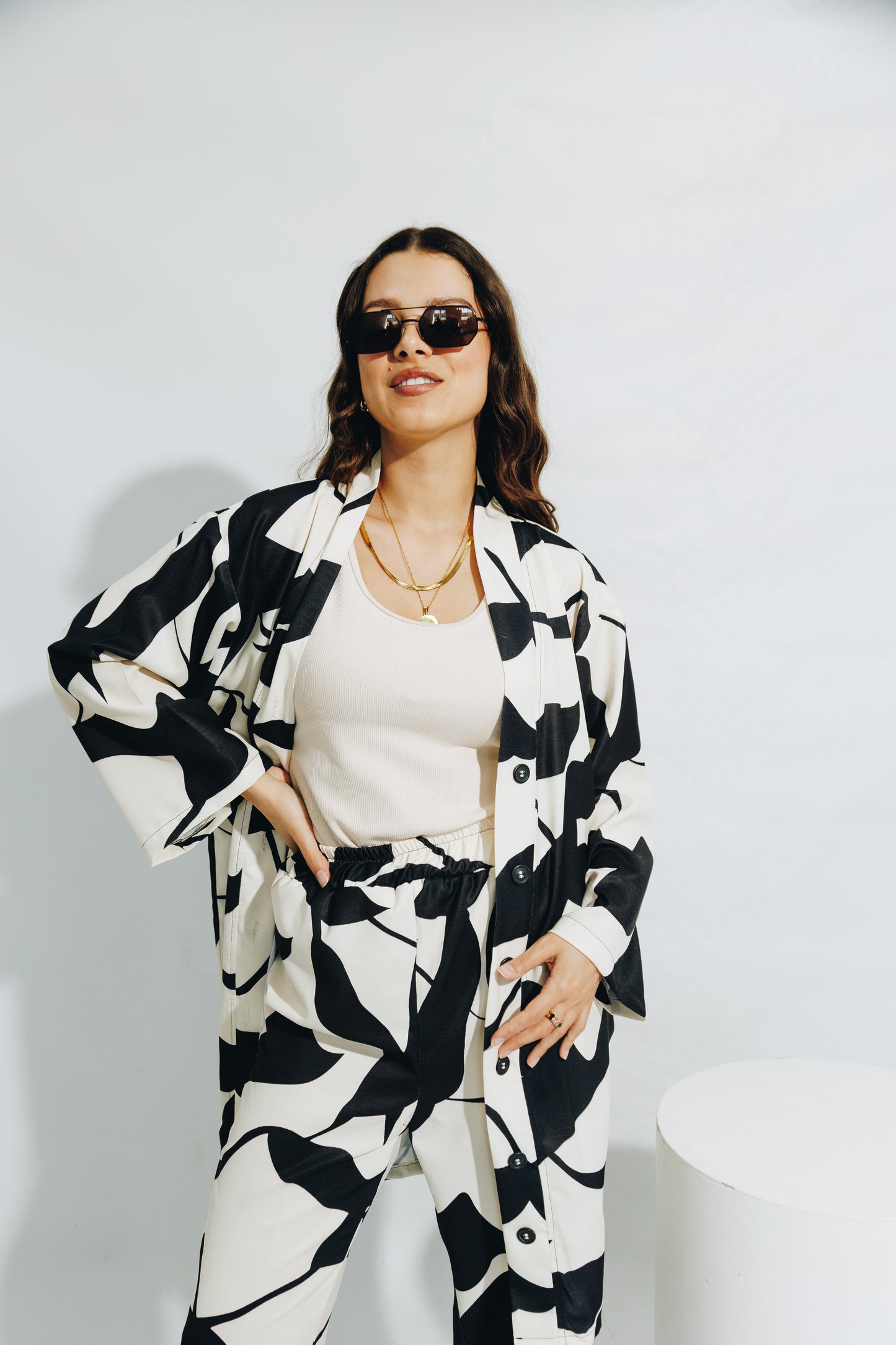 Black Leaf - Kimono&Trouse