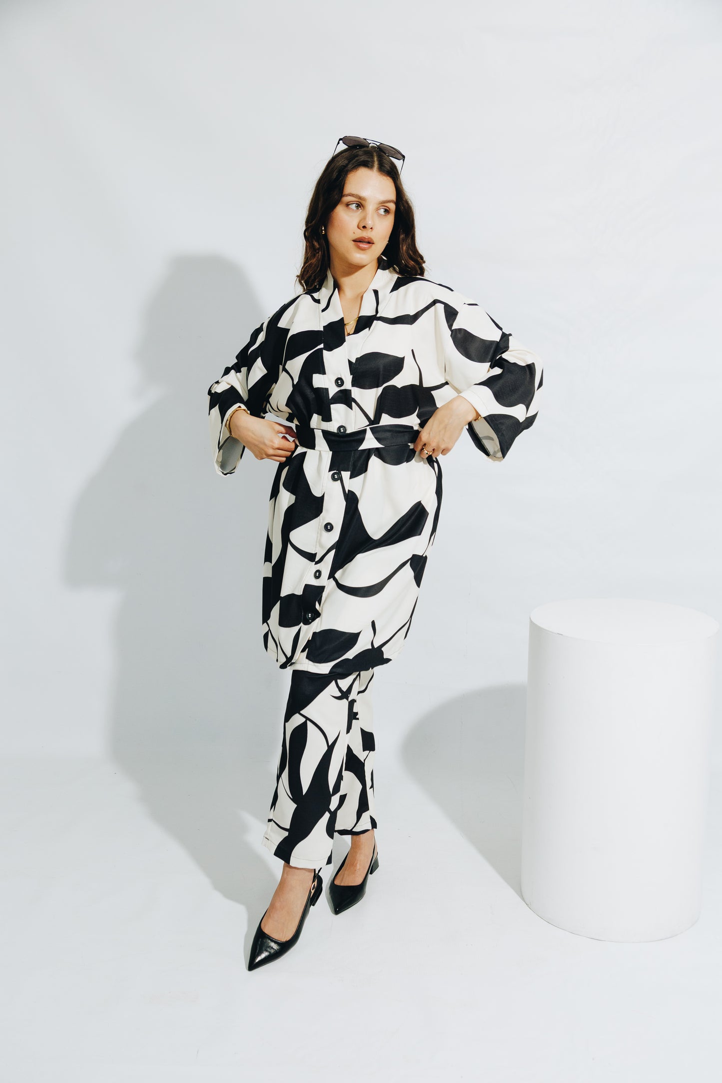 Black Leaf - Kimono&Trouse