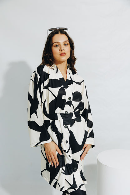 Black Leaf - Kimono&Trouse