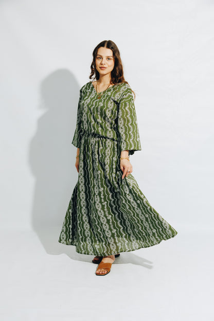 Olive Anglaise Skirt&Tunic
