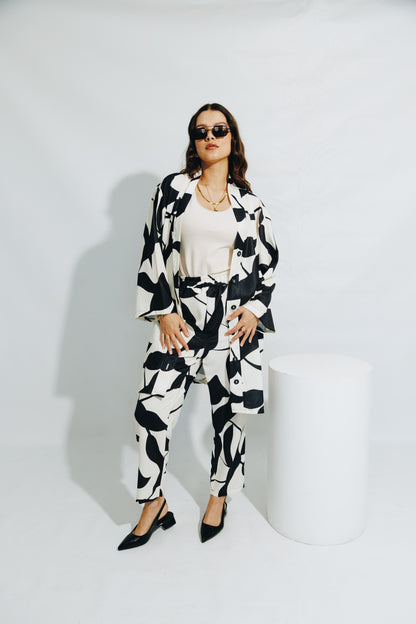 Black Leaf - Kimono&Trouse