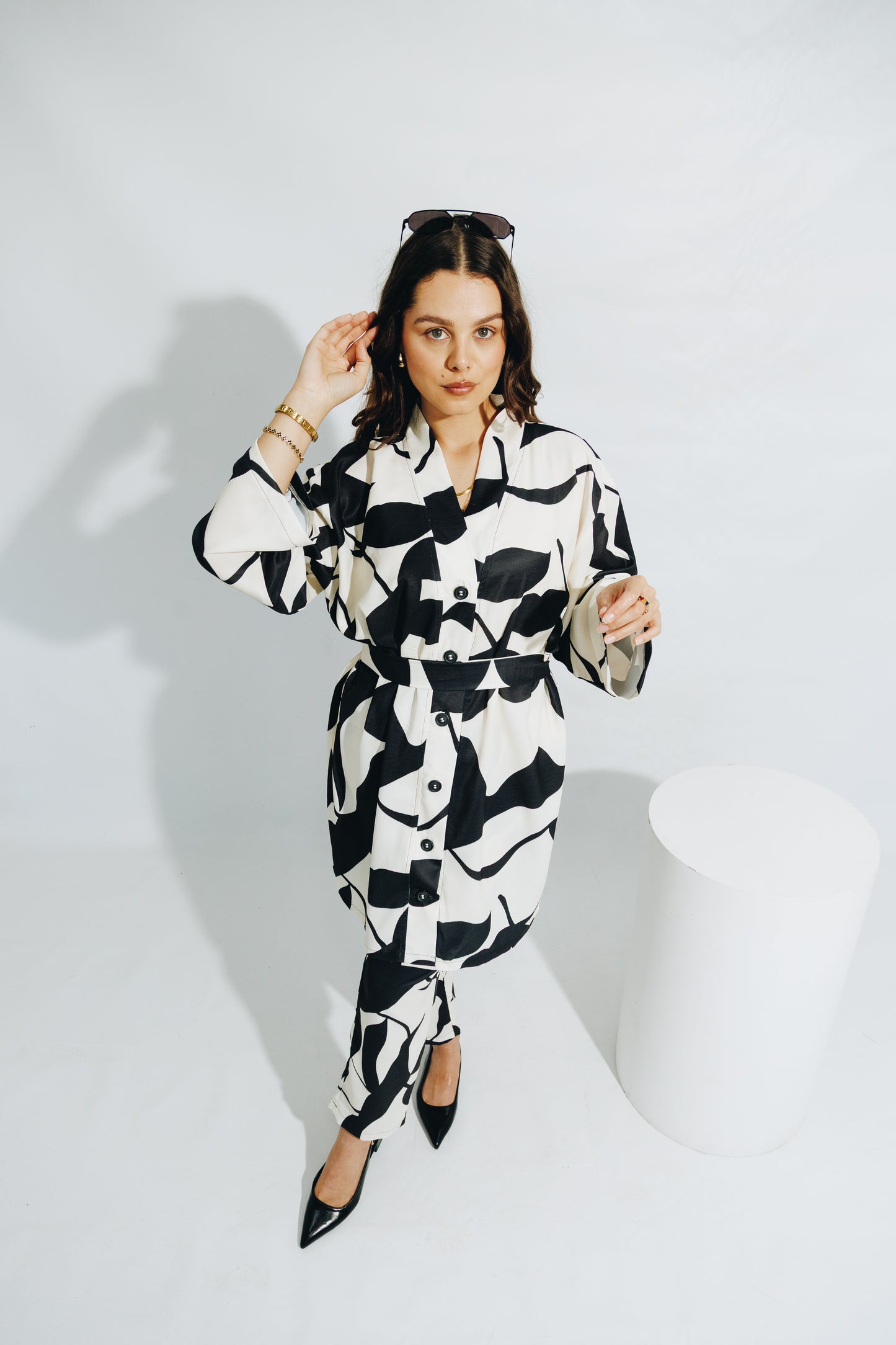 Black Leaf - Kimono&Trouse