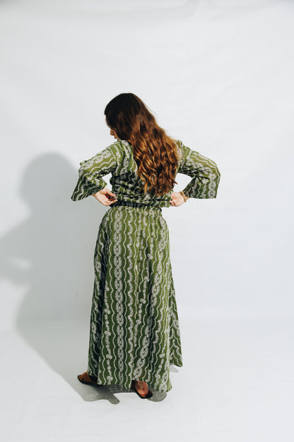 Olive Anglaise Skirt&Tunic