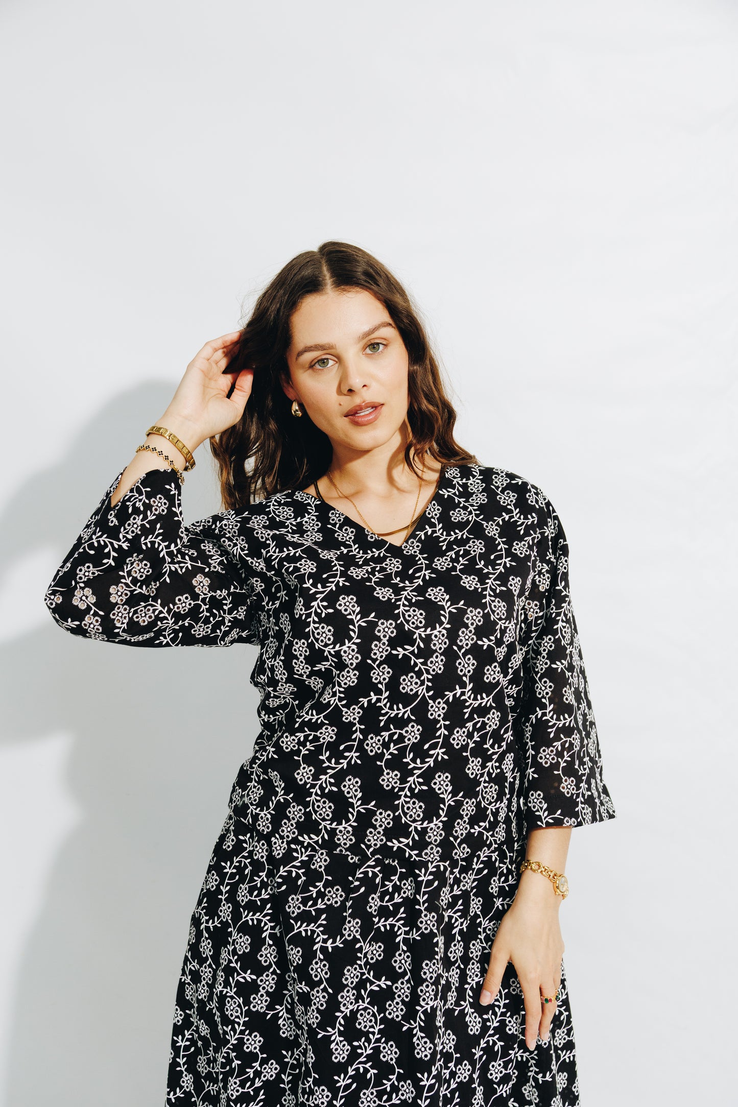 B&W Anglaise Skirt&Tunic