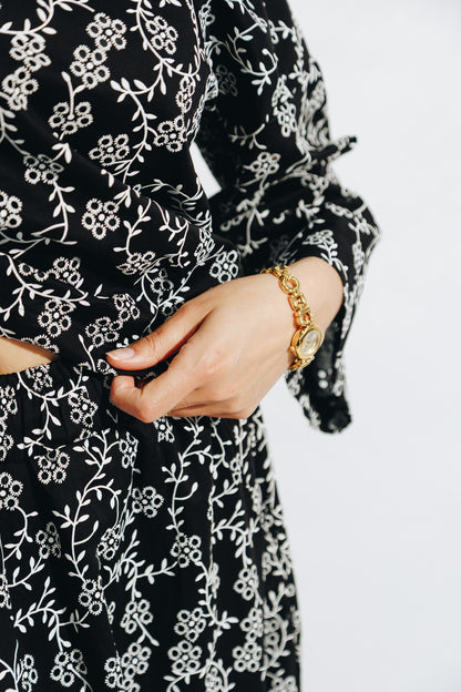 B&W Anglaise Skirt&Tunic